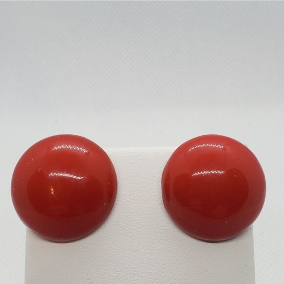 Vintage Red Earrings  - Picture 1 of 3